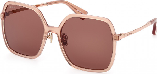 Max Mara MM0059-D Sunglasses, 72E - Shiny Light Pink / Shiny Rose Gold