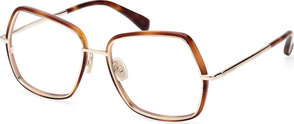 Max Mara MM5076 Eyeglasses, 032 - Dark Havana / Shiny Pale Gold