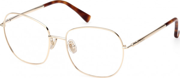 Max Mara MM5077-H Eyeglasses, 032 - Shiny Pale Gold / Shiny Satin Pale Gold