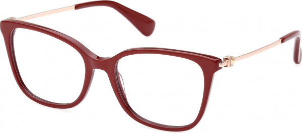 Max Mara MM5079 Eyeglasses, 066 - Shiny Light Red / Shiny Rose Gold