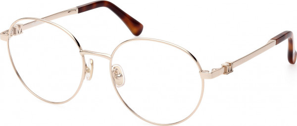 Max Mara MM5081 Eyeglasses, 032 - Shiny Pale Gold / Shiny Pale Gold