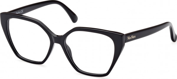 Max Mara MM5085 Eyeglasses, 001 - Shiny Black / Shiny Black