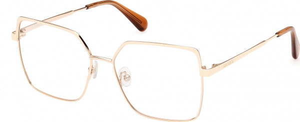 MAX&Co. MO5097 Eyeglasses, 032 - Shiny Pale Gold / Shiny White