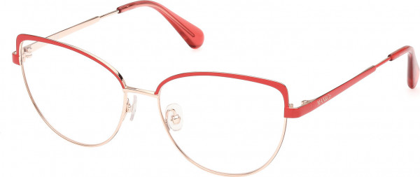MAX&Co. MO5098 Eyeglasses, 028 - Shiny Rose Gold / Shiny Light Red
