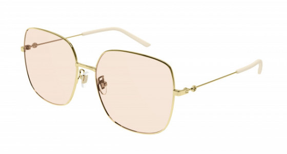 Gucci GG1195SK Sunglasses, 002 - GOLD with PINK lenses