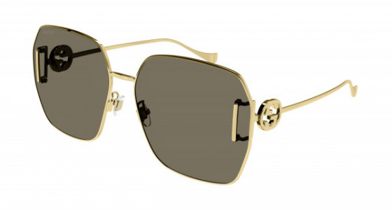 Gucci GG1207SA Sunglasses, 005 - GOLD with BROWN lenses