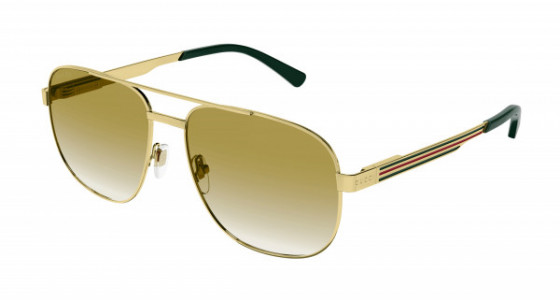 Gucci GG1223S Sunglasses, 001 - GOLD with BROWN lenses