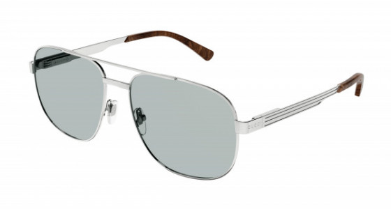 Gucci GG1223S Sunglasses, 004 - SILVER with GREEN lenses