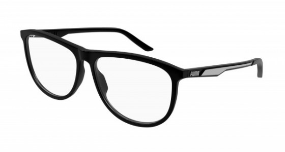 Puma PU0388O Eyeglasses, 001 - BLACK with TRANSPARENT lenses