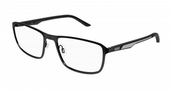 Puma PU0391O Eyeglasses, 001 - BLACK with TRANSPARENT lenses