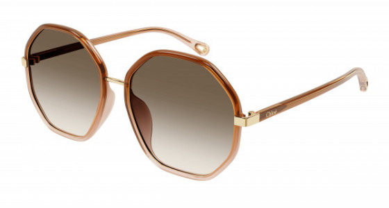 Chloé CH0133SA Sunglasses, 002 - BROWN with BROWN lenses