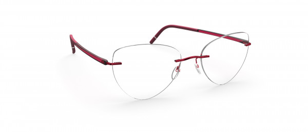 Silhouette The Wave LU Eyeglasses, 3040 Cassis Red