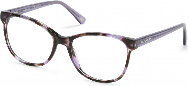 Skechers SE2211 Eyeglasses, 055 - Purple Tortoise With Crystal Purple Temples