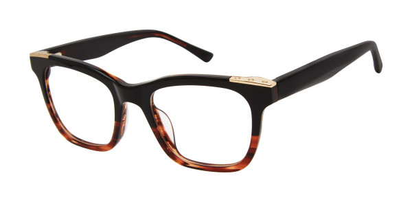 L.A.M.B. LA111 Eyeglasses, Black Horn Fade (BLK)