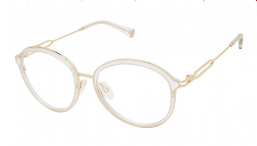 Kate Young K157 Eyeglasses, Crystal/Gold (CRY)
