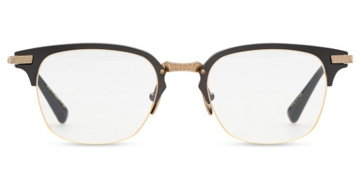 DITA UNION-TWO Eyeglasses, BLACK IRON - WHITE GOLD