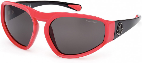 Moncler ML0248 Pentagra Sunglasses, 75A - Magenta / Smoke Lenses