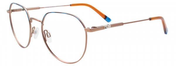 EasyClip EC633 Eyeglasses, 010 - Satin Gold & Blue Tortoise