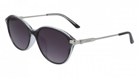 Calvin Klein CK19713SA Sunglasses, (017) CHARCOAL HORN/CYRSTAL