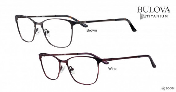 Bulova Lily Valley Eyeglasses, Brown
