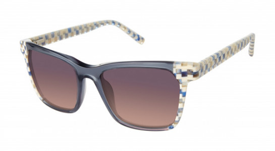 L.A.M.B. LA582 Sunglasses, Slate Checker (SLA)