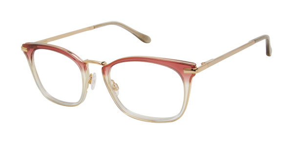 Lulu Guinness L944 Eyeglasses, Raspberry/Gold (RAS)