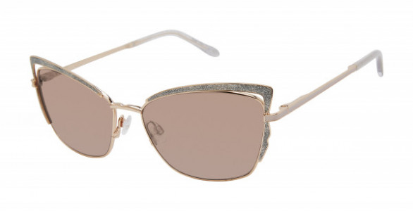 Lulu Guinness L188 Sunglasses, Silver/Gold (SIL)