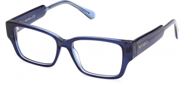 MAX&Co. MO5095 Eyeglasses, 092 - Shiny Blue / Shiny Blue