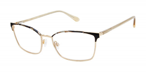 Lulu Guinness L235 Eyeglasses, Gold/Black (GLD)