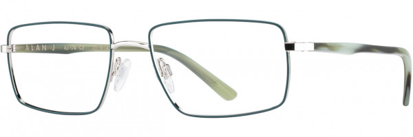 Alan J Alan J 174 Eyeglasses, 2 - Hunter / Silver / Sage