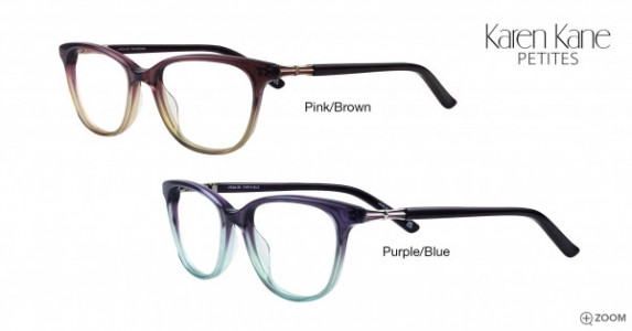 Karen Kane Frisee Eyeglasses, Pink/Brown