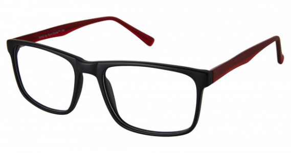 New Globe M442 Eyeglasses, BLACK/RED