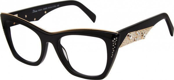 Diva DIVA ARIA 003 Eyeglasses, 97A BLACK - GOLD