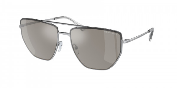 Michael Kors MK1126 PAROS Sunglasses, 11156G PAROS SILVER SILVER MIRROR (SILVER)