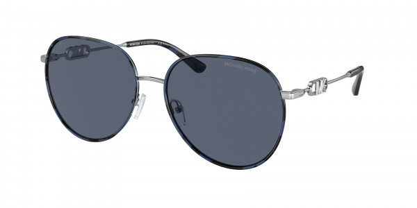 Michael Kors MK1128J EMPIRE Sunglasses, 10158S EMPIRE SILVER/ BLUE TORTOISE B (SILVER)