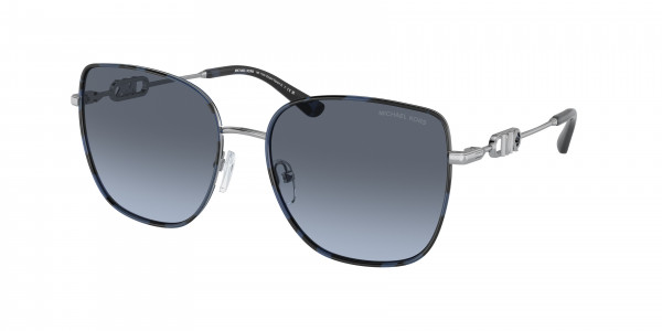 Michael Kors MK1129J EMPIRE SQUARE 2 Sunglasses, 10158F EMPIRE SQUARE 2 SILVER / BLUE (SILVER)