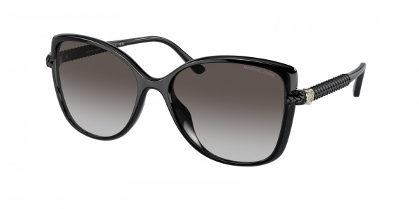 Michael Kors MK2181U MALTA Sunglasses, 30058G MALTA BLACK DARK GREY GRADIENT (BLACK)