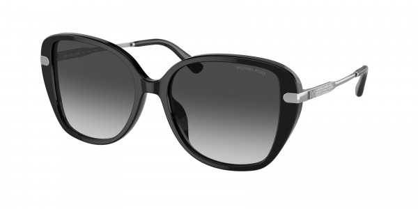 Michael Kors MK2185BF FLATIRON Sunglasses, 30058G FLATIRON BLACK DARK GREY GRADI (BLACK)
