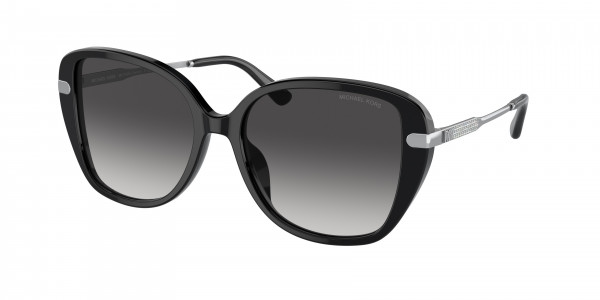 Michael Kors MK2185BU FLATIRON Sunglasses, 30058G FLATIRON BLACK DARK GREY GRADI (BLACK)