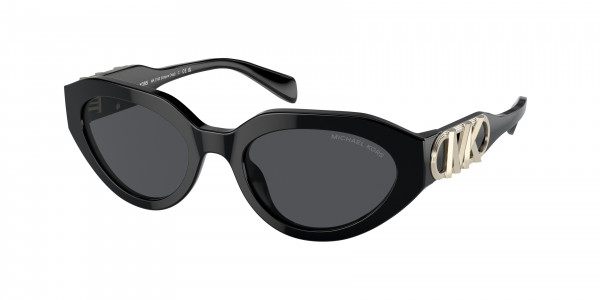 Michael Kors MK2192 EMPIRE OVAL Sunglasses, 300587 EMPIRE OVAL BLACK GREY SOLID (BLACK)