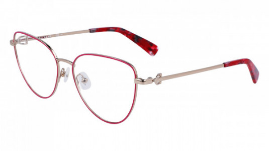 Longchamp LO2158 Eyeglasses, (718) ROSE GOLD/RED