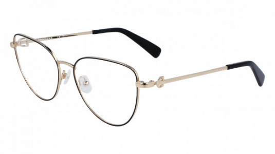Longchamp LO2158 Eyeglasses, (728) GOLD/BLACK