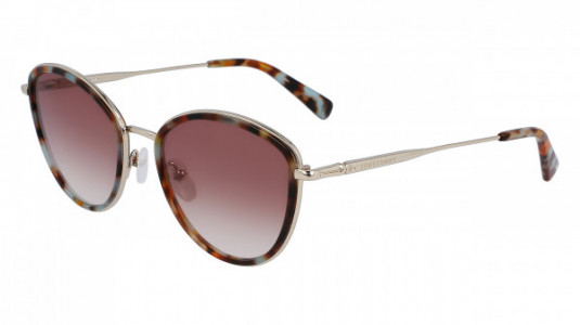 Longchamp LO170S Sunglasses, (717) GOLD/AQUA CARAMEL HAVANA
