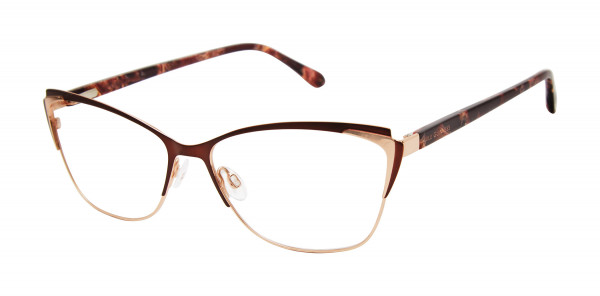 Lulu Guinness L237 Eyeglasses, Brown/Gold (BRN)