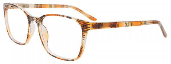 CoolClip CC853 Eyeglasses, 010 - Tr. Brown & Black Lines