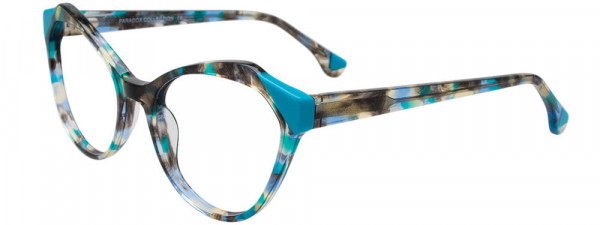 Paradox P5091 Eyeglasses, 050 - Green Tor & Turquoise Trim