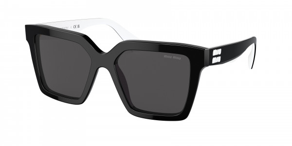 Miu Miu MU 03YSF Sunglasses, 10G5S0 BLACK DARK GREY (BLACK)