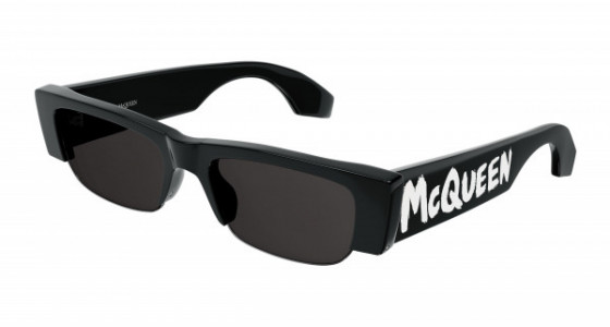 Alexander McQueen AM0404S Sunglasses, 001 - BLACK with GREY lenses