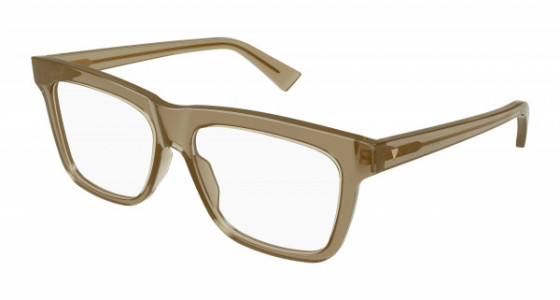 Bottega Veneta BV1227O Eyeglasses, 004 - BROWN with TRANSPARENT lenses