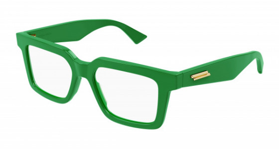 Bottega Veneta BV1216O Eyeglasses, 003 - GREEN with TRANSPARENT lenses